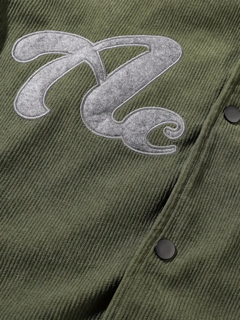 Active Corduroy Varsity Hoodie Jacket