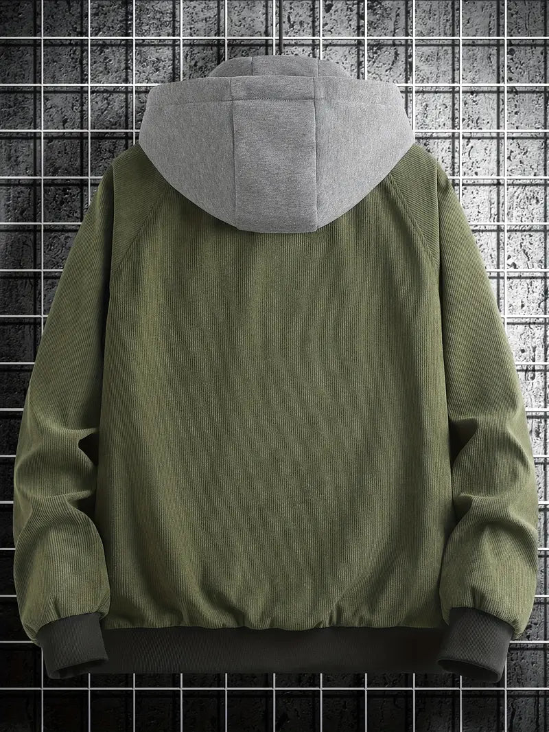 Active Corduroy Varsity Hoodie Jacket
